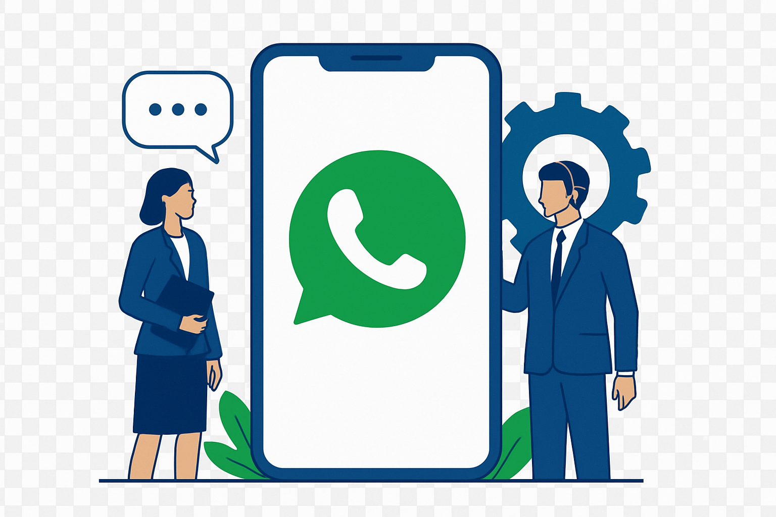 Ilustração de comunicação e contato