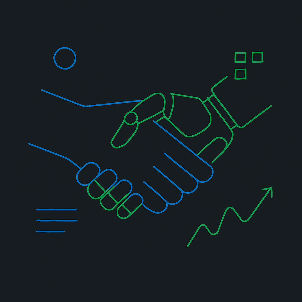 Colaboração entre humano e tecnologia